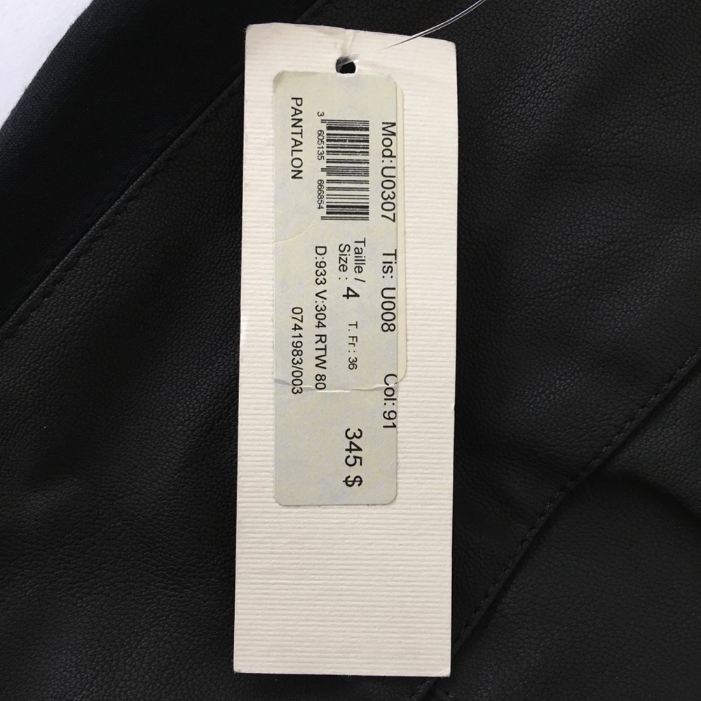 Gerard Darel Vegan Leather Pants Stretch Sides - Picture 4 of 6